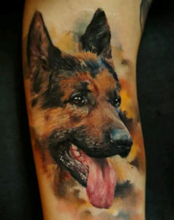 german shepherd dog tattoo
