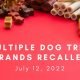 dog treat recall 2022